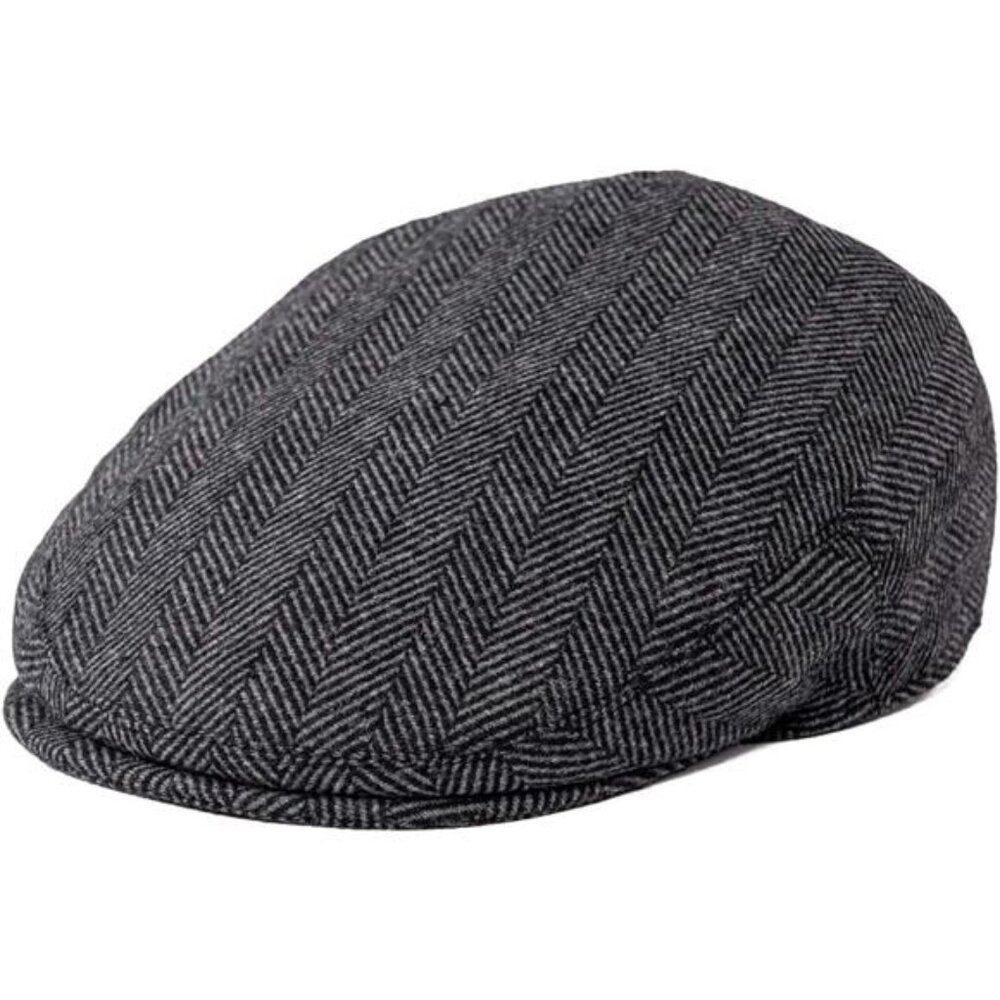 Men's Wool Tweed Newsboy Ivy Cap Gatsby Golf Flat Hat